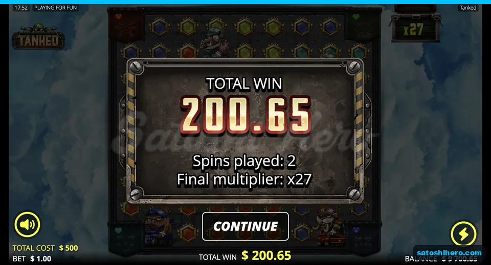 Collect screen shows two hundred dollars sixty five