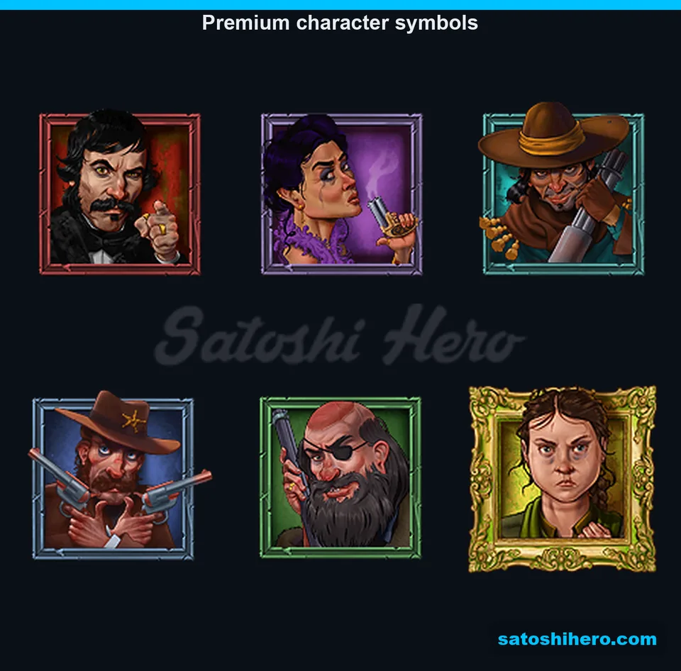 Premium outlaw portraits on branded board