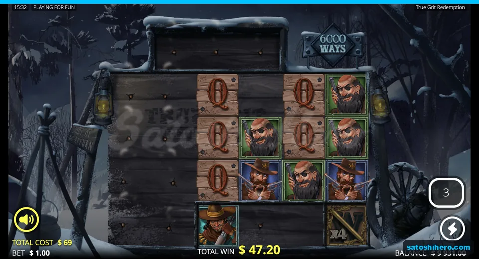 Nudged x4 wild with $47.20 banked
