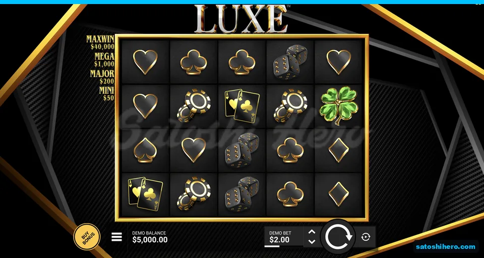 Idle reels show suits dice chips and clover