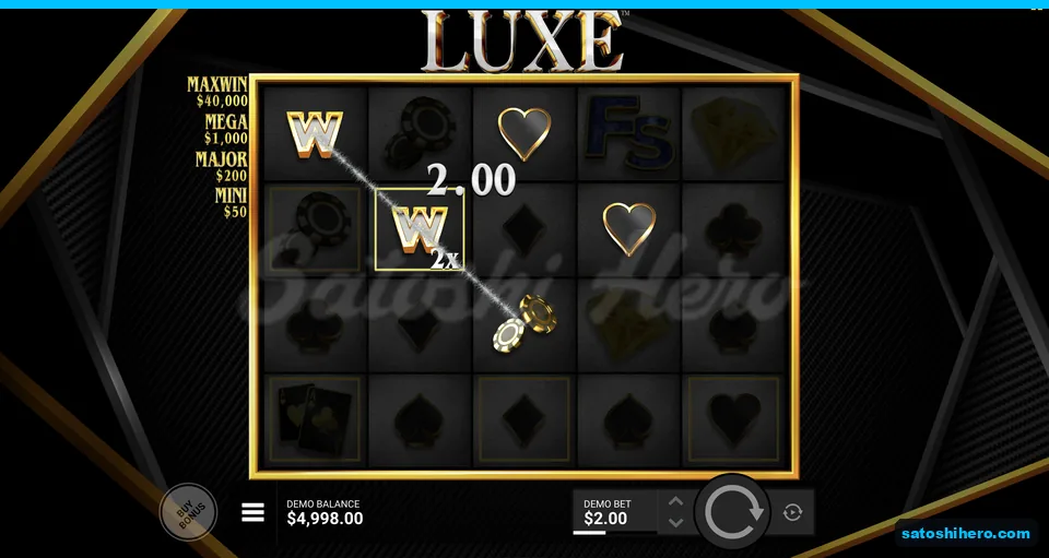 Golden wilds form a two dollar line win