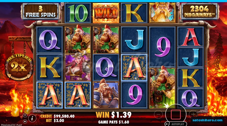 Free spins run shows 2x multiplier