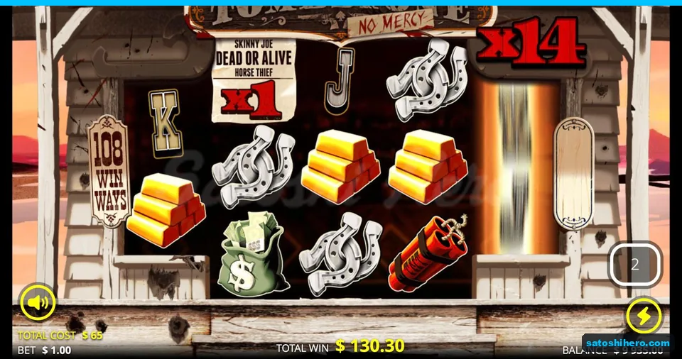 Gold bars and horseshoes with fourteen-times multiplier