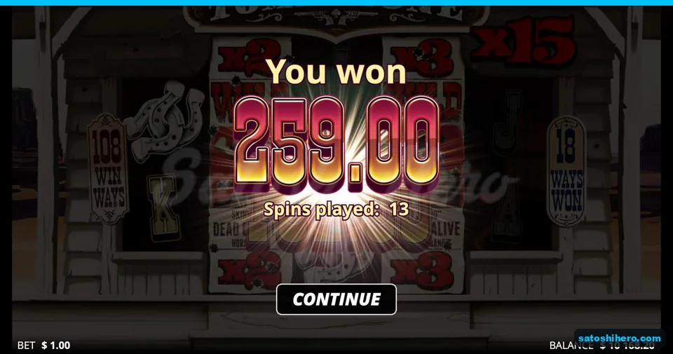 Collect screen shows two hundred fifty-nine dollars