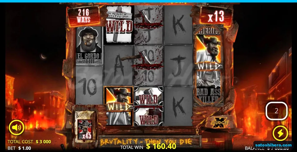 Cowboy wilds show with x45 and x13 multipliers