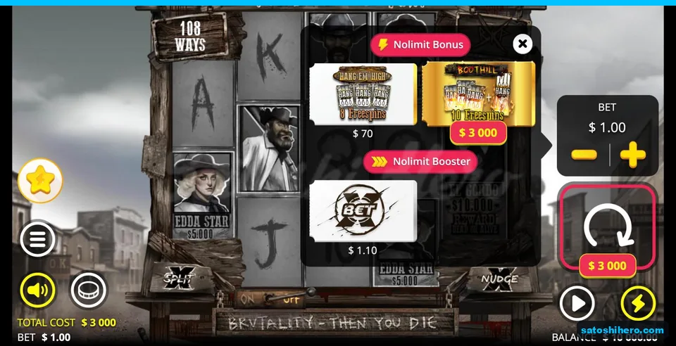Bonus menu shows buy prices and toggle