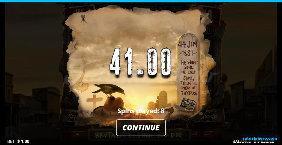 Collect screen shows $41.00 across eight spins