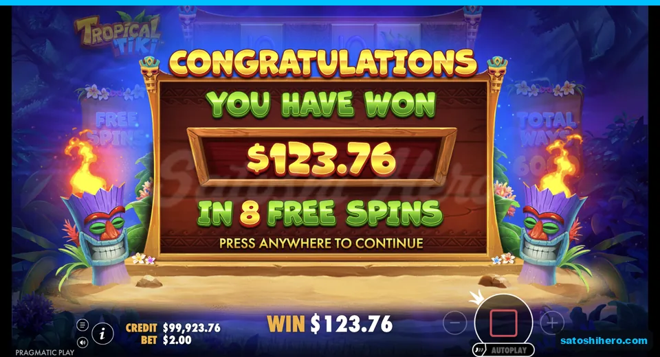 Collect screen shows $123.76 total