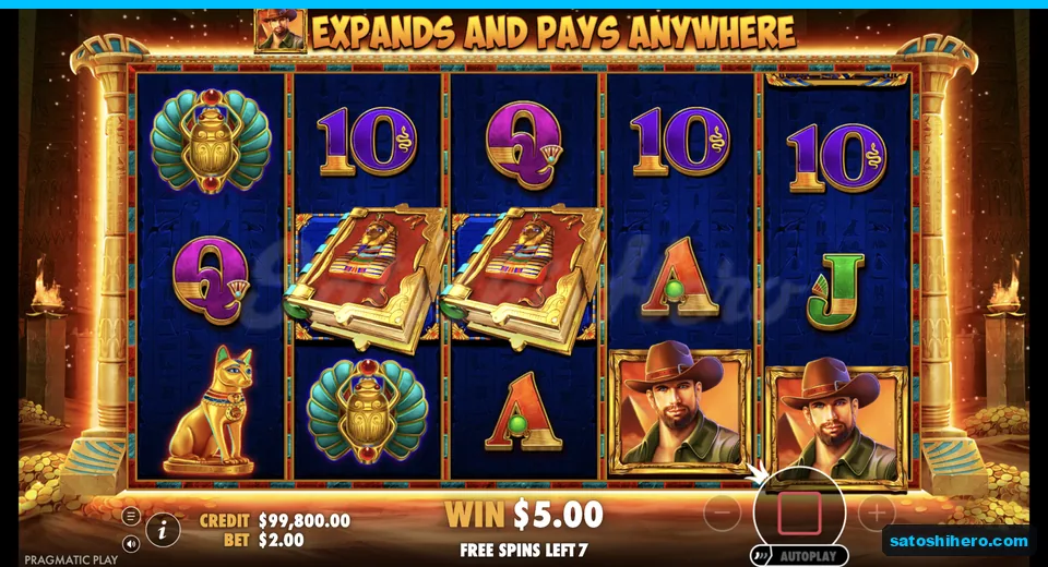 Free spins grid shows Books and explorers
