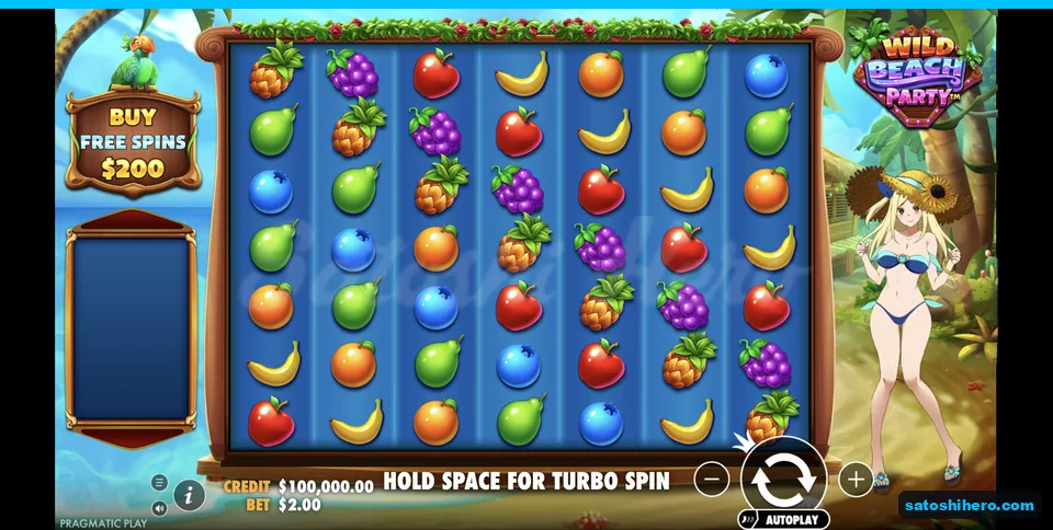 Fresh fruit grid settled at $2.00 stake