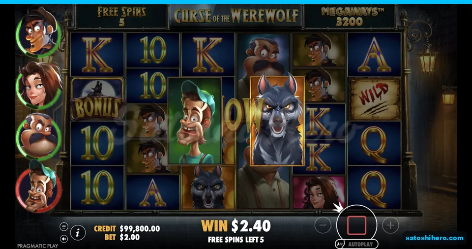 Free spins round holds werewolf and wild symbols