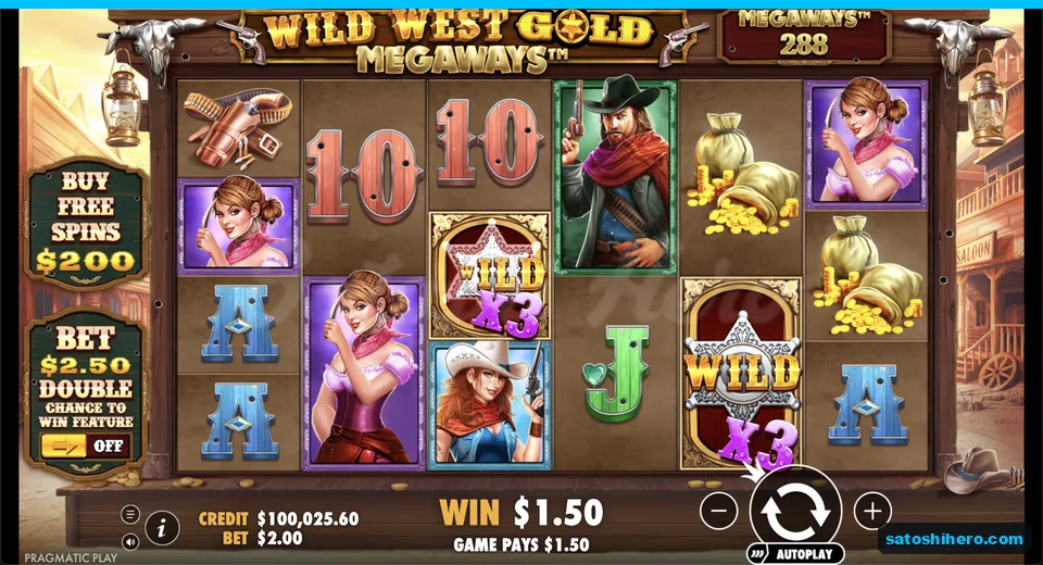 Line win resolves with two multiplied wilds