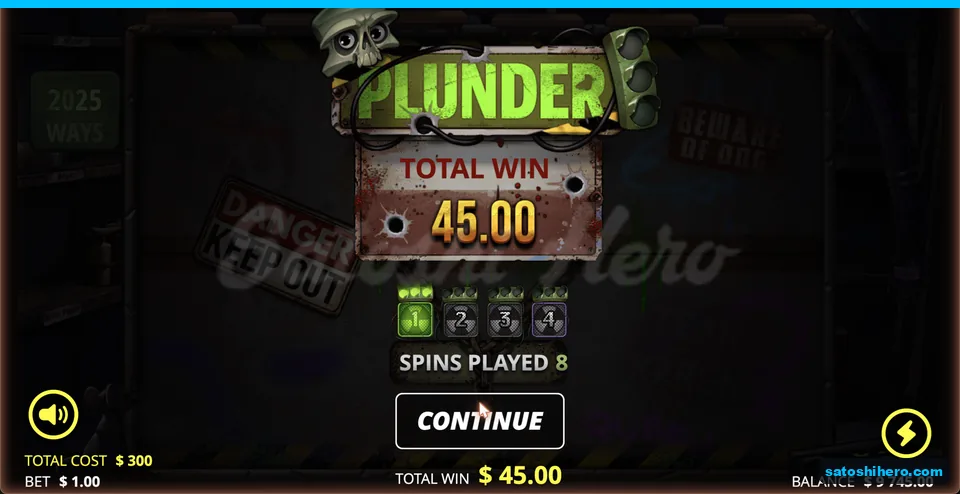 Collect screen showing $45.00 total