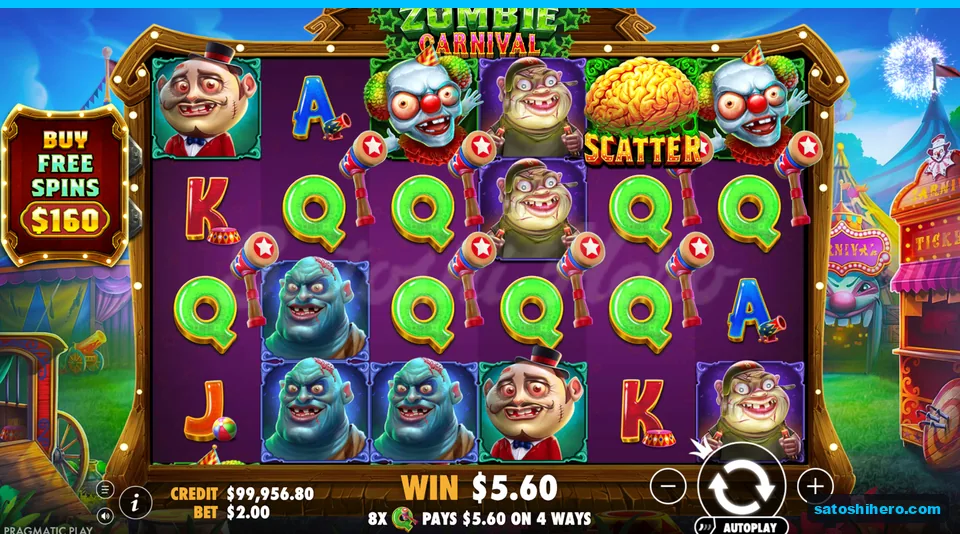 Ways win resolves across adjacent zombie symbols