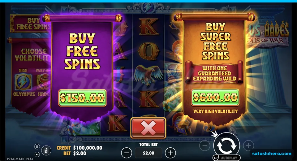 Buy menu opens at $2 stake
