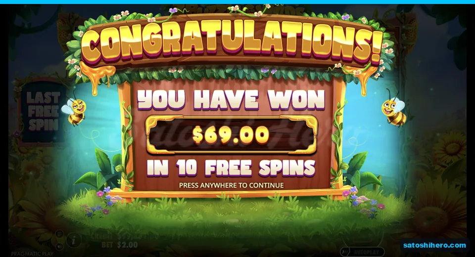 Congratulations banner shows $69.00 collected