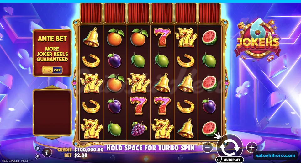 Idle grid shows sevens, bells and fruit