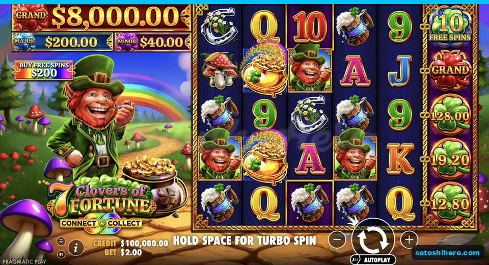 Idle forest grid with jackpots and award reel