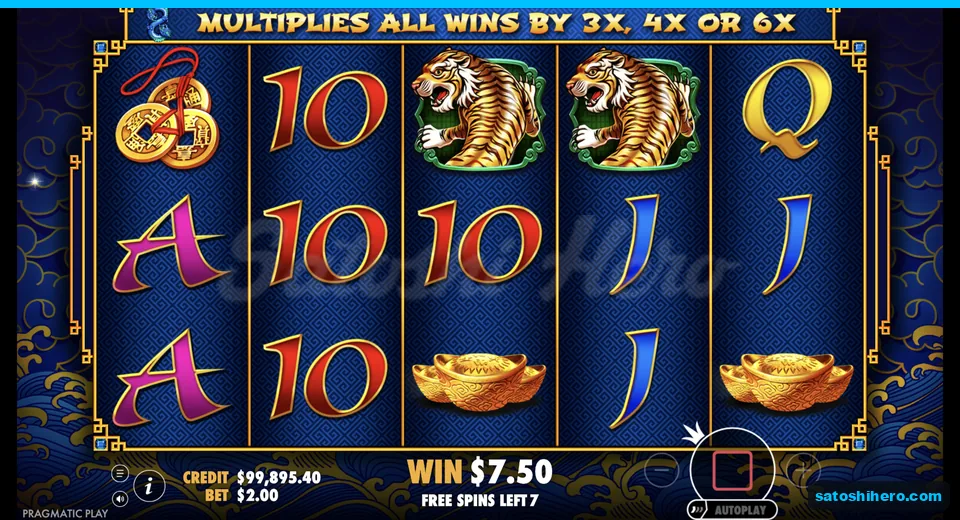 Free spin settles with tigers and coins