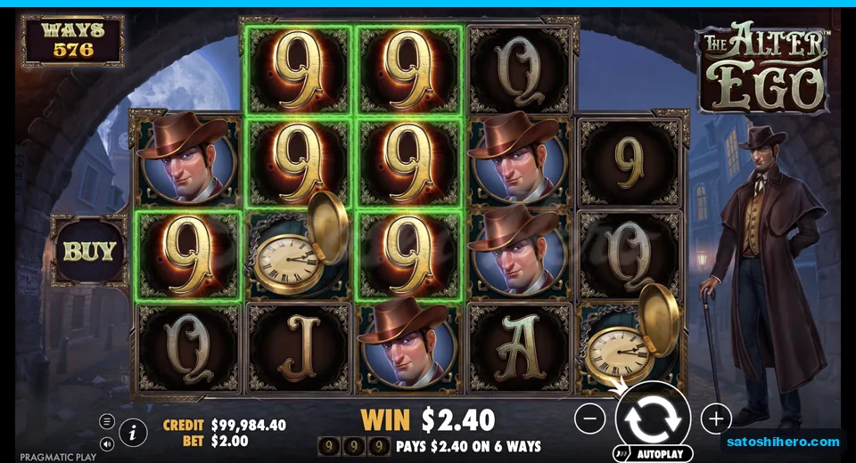 Line win resolves across green highlighted nines