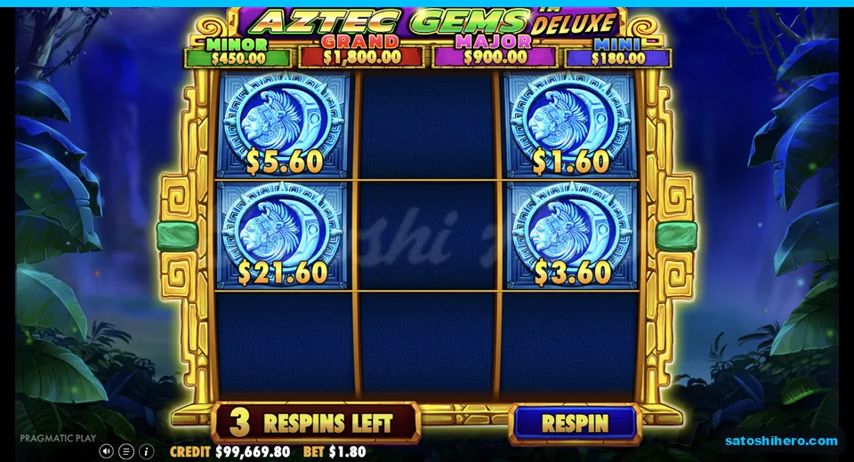 Respin starts with four locked money coins