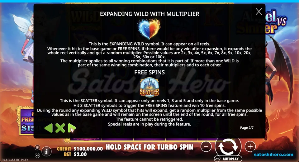 Info panel explains expanding Wild and Scatters