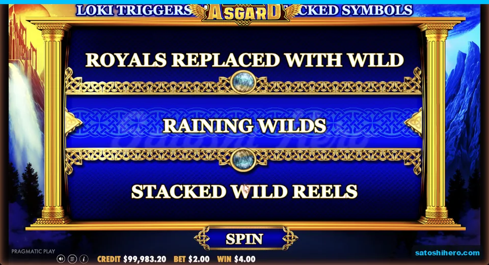 Selector wheel spins through free-spin feature types