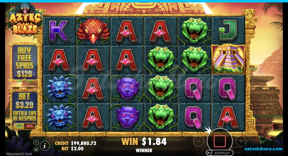 Line win resolves on Ace symbols for $1.84