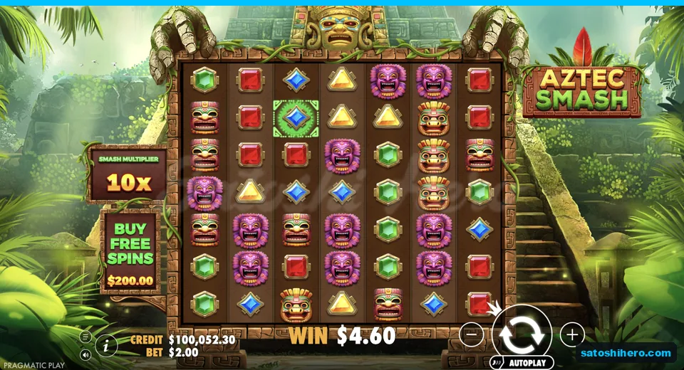Cluster win pays across green gems