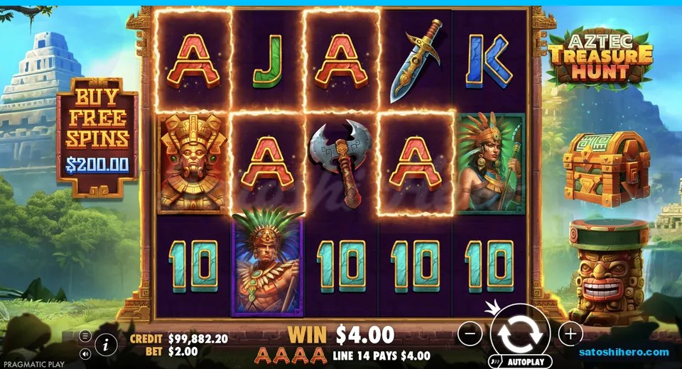 Line win resolves with Ace symbols for $4.00
