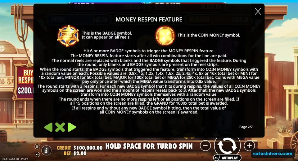 Info page shows badges, coins and jackpot values