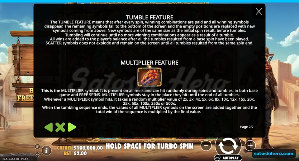 Rules page shows tumble and multiplier values