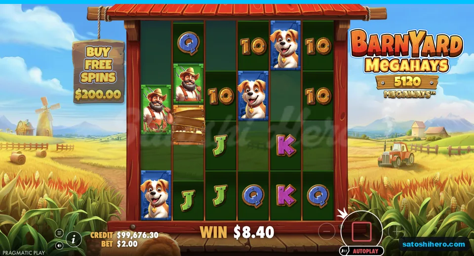 Line win resolves with blue dogs and barn Wild