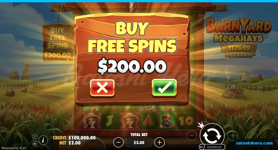 Buy menu opens at the $2.00 stake