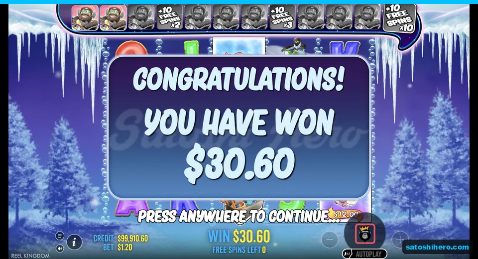 Collect screen credits a $30.60 total