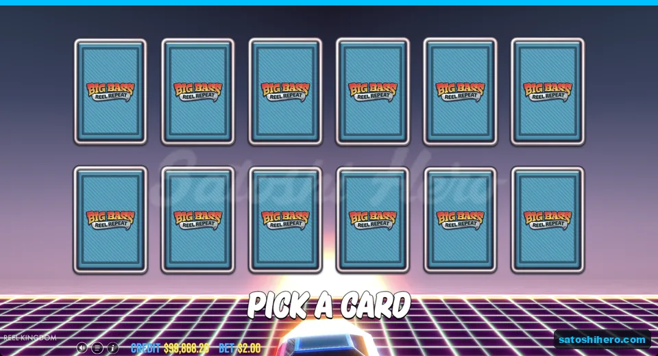 Card pick screen shows twelve face-down cards