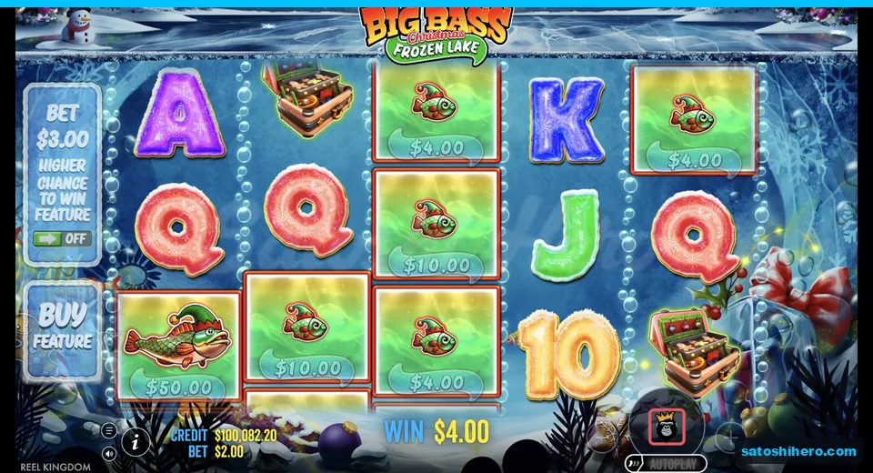 Line win pays $4.00 with money fish showing
