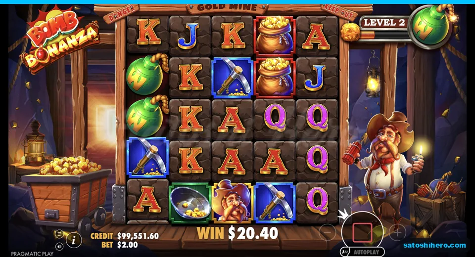 Expanded wild block pays $20.40 at Level 2