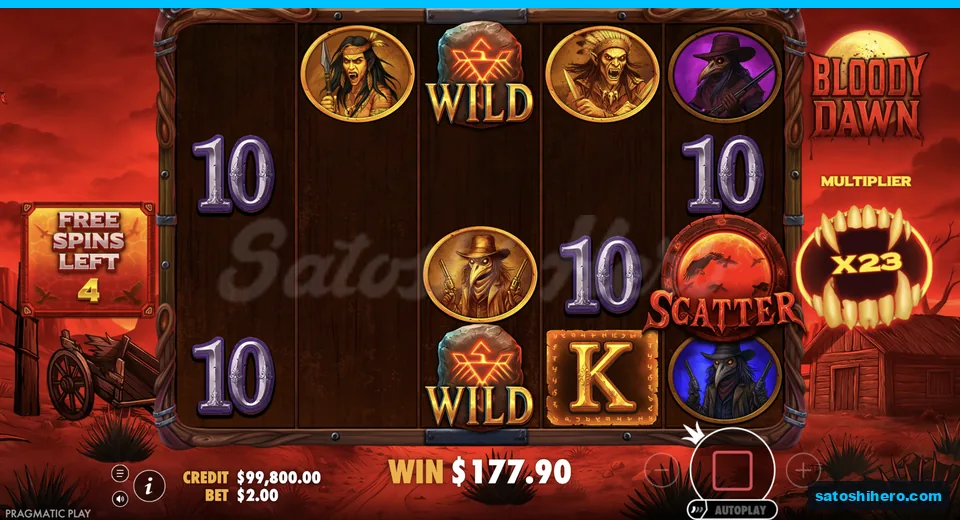 Multiplier climbs to x23 mid feature