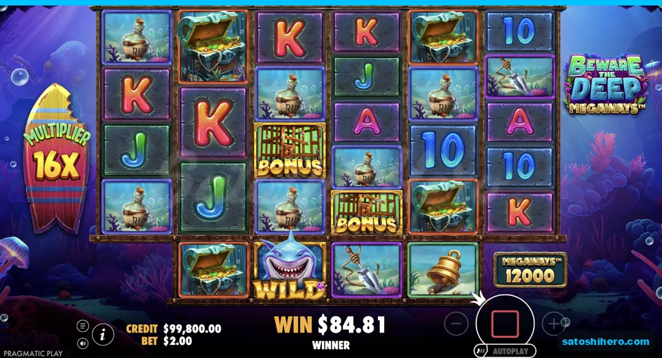 Free spins run shows 16x multiplier and $84.81