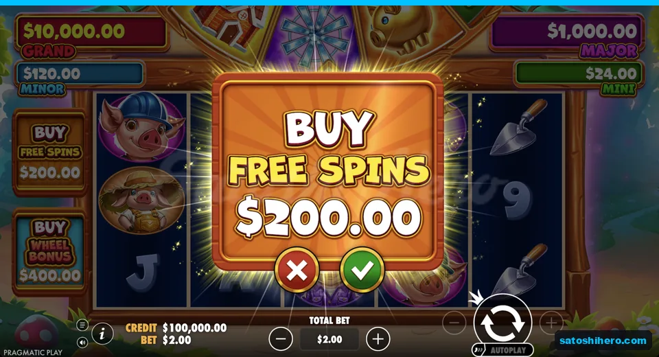 Buy dialog shows $200 Free Spins price