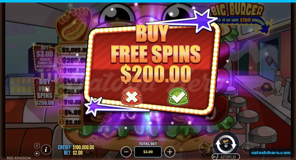 Buy menu opens at the $200.00 charge