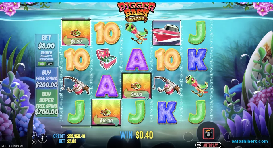 Line win resolves with four money fish symbols