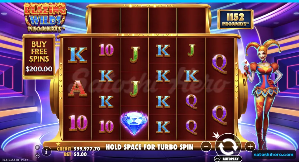 Reel view shows royals and blue diamond