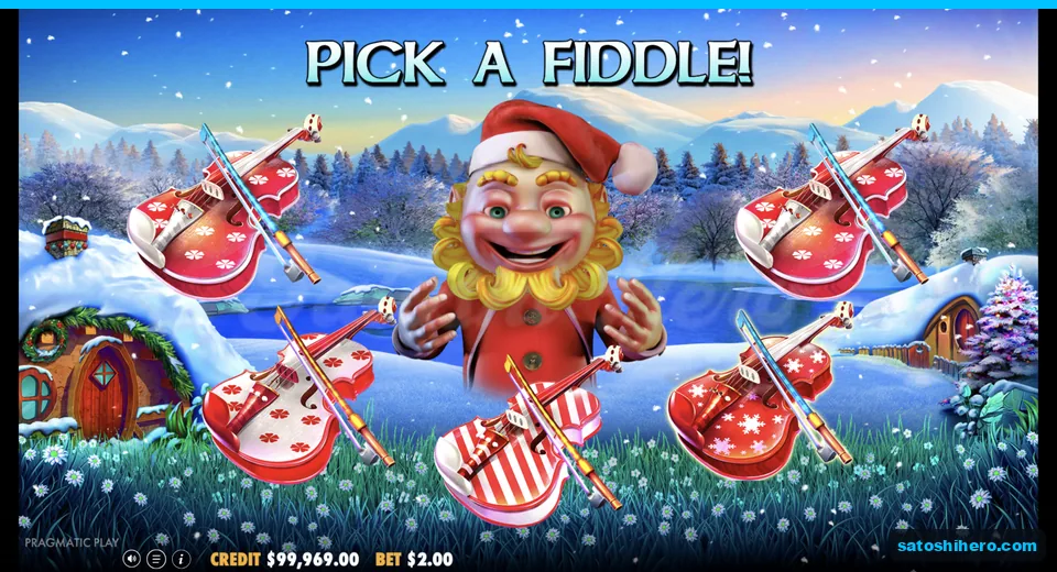 Pick screen presents five fiddle choices