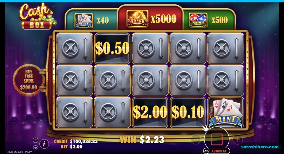 Three safes reveal a $2.23 win