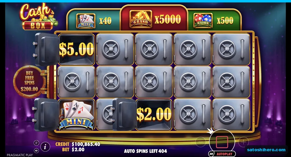Safes open to cash and MINI symbol