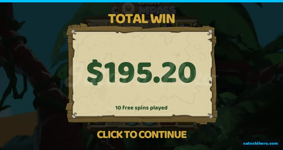 Free spins collect screen shows $195.20