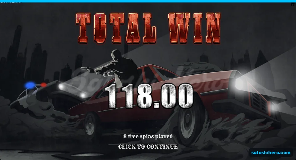 Total win screen reading $118.00