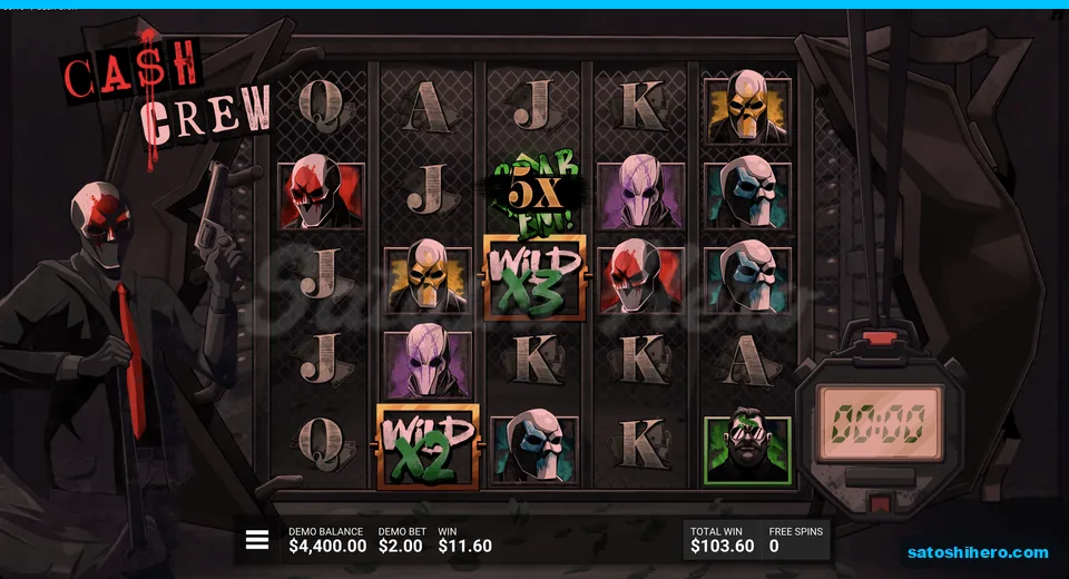 Wild X2 active with $92.00 running total